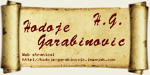 Hodoje Garabinović vizit kartica